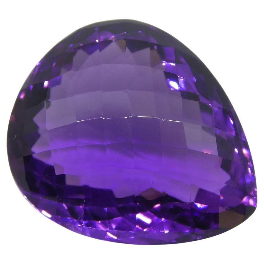 28.75 ct Pear Amethyst For Sale