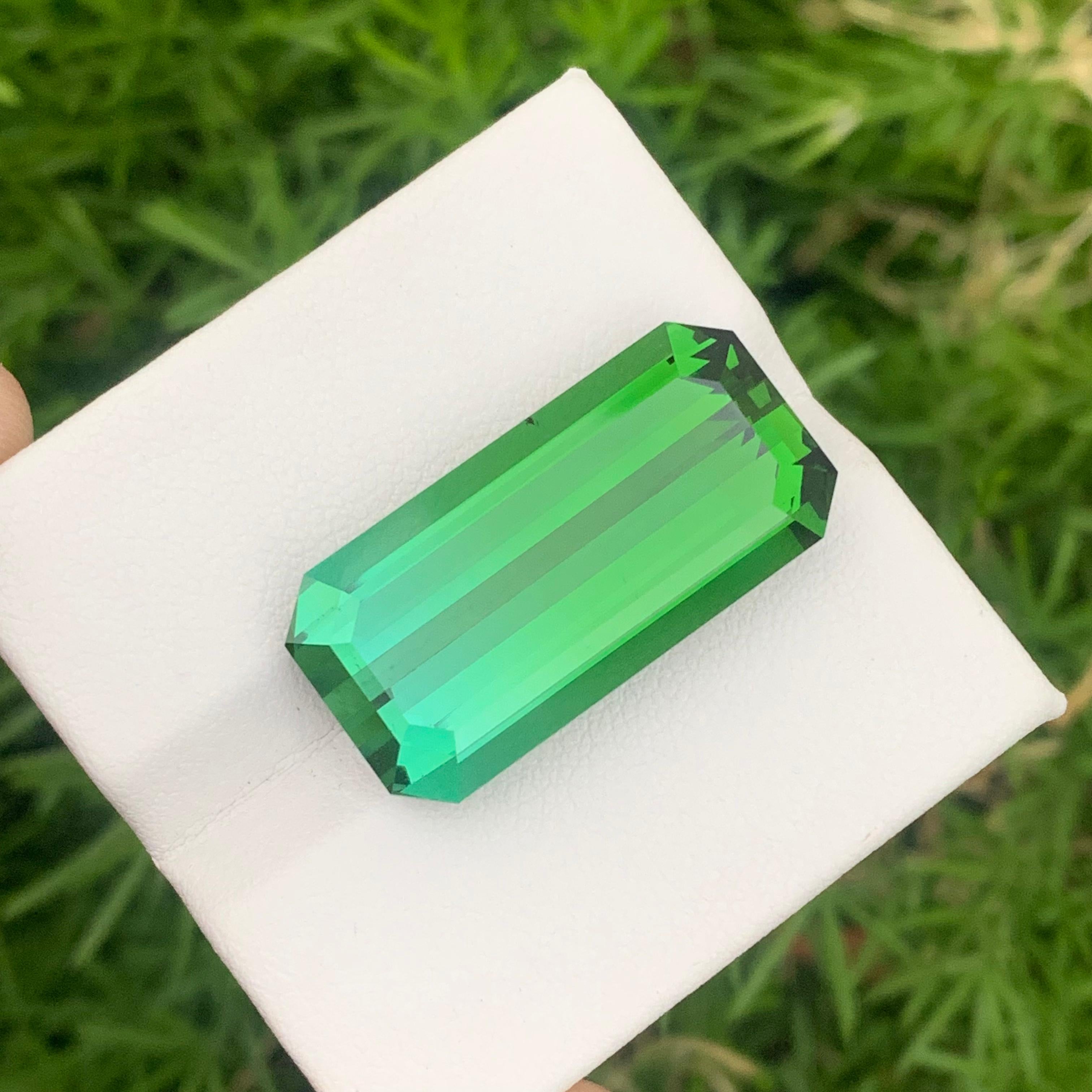 28.75 Cts Natural Loose Blue Green Bicolor Tourmaline For Necklace Jewellery  For Sale 7