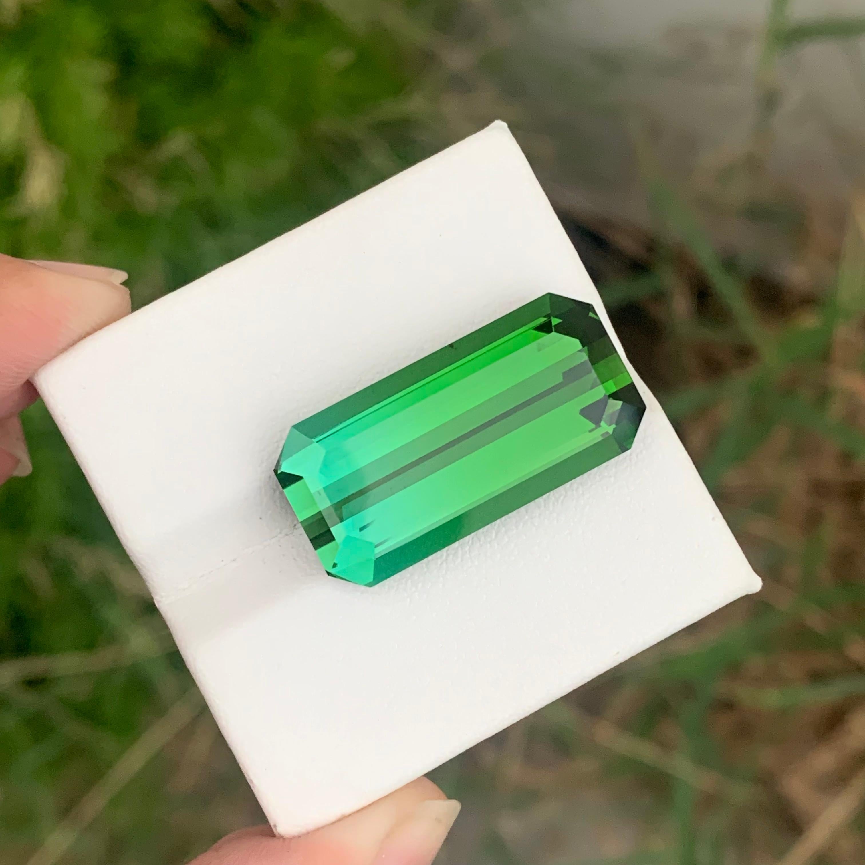Women's or Men's 28.75 Cts Natural Loose Blue Green Bicolor Tourmaline For Necklace Jewellery For Sale