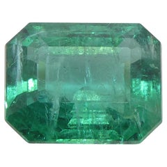 2.87ct Octagonal/Emerald Cut Green Emerald GIA Certified Zambia (F2)