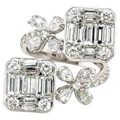 Anillo de oro blanco con diamante blanco de 2,88 quilates