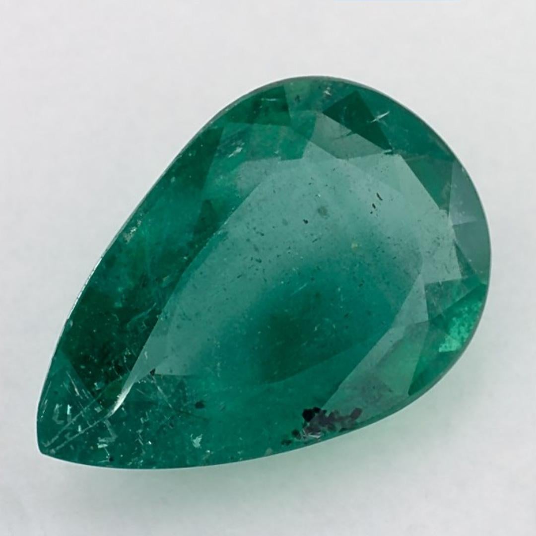 2.88 Karat Smaragd Birne Loser Edelstein (Tropfenschliff) im Angebot