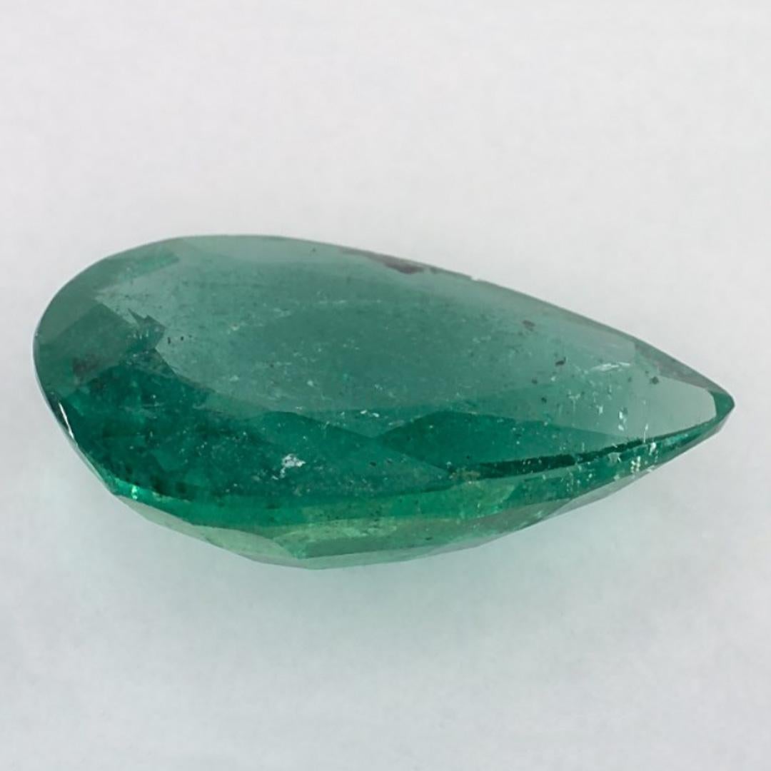2.88 Karat Smaragd Birne Loser Edelstein im Zustand „Neu“ im Angebot in Fort Lee, NJ