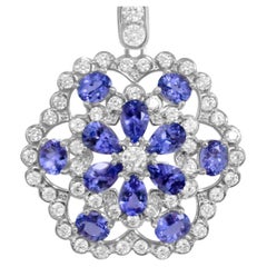 2.88 ctw Rhodium silver Women's Bridal Pendants Jewelry Gift Her