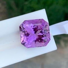 28.80 Carat Natural Loose Amethyst Emerald Shape Gemstone