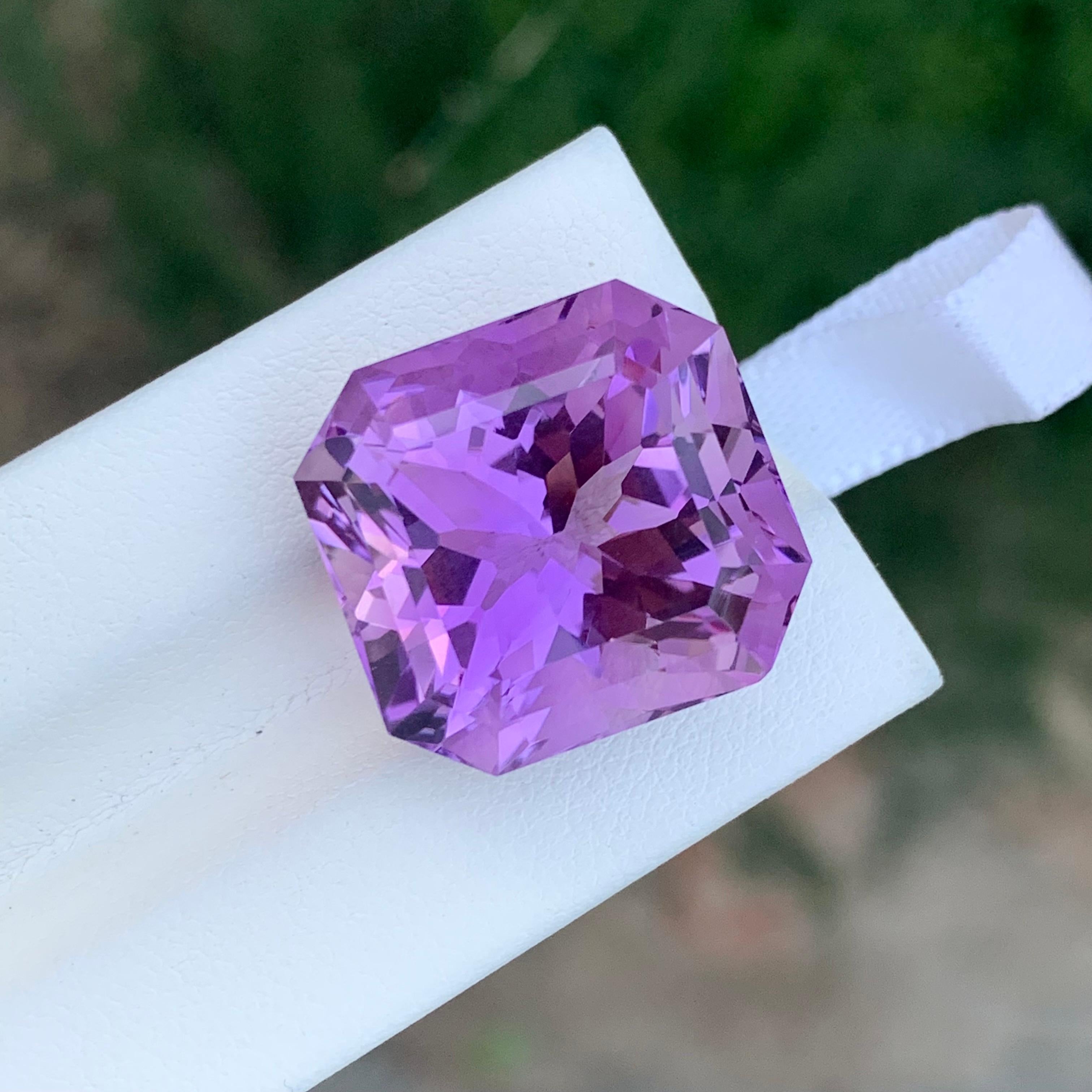 28.80 quilates de amatista natural suelta en forma de esmeralda Gema Artes y manualidades en venta