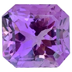 28.80 Carat Natural Loose Amethyst Emerald Shape Gemstone
