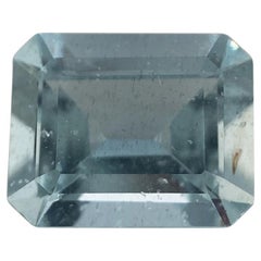 2.88ct Smaragdschliff Aquamarin