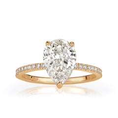 2.88ct Pear Shaped Diamond Engagement Ring