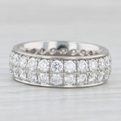 2.88ctw Diamond Eternity Band 950 Platinum Size 7 Ring Wedding Stackable