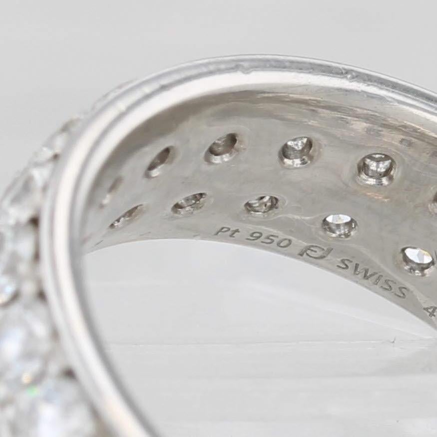 Anneau d'éternité empilable de 2,88 carats en platine 950, taille 7 en vente 2