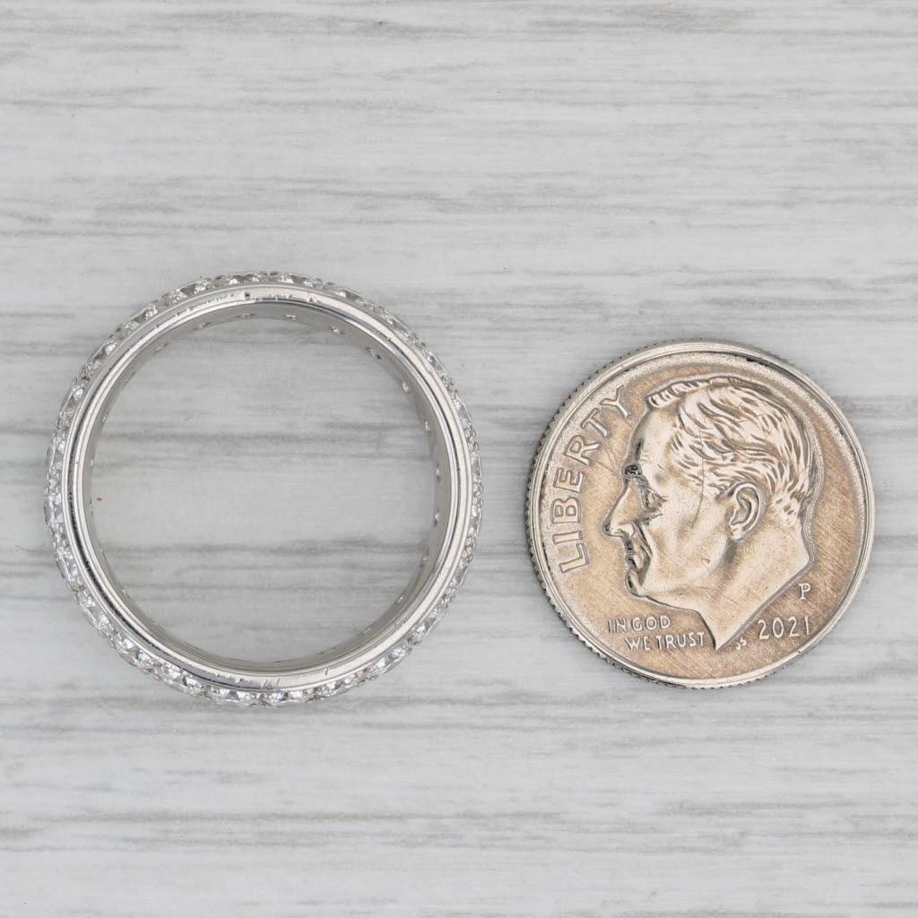 Anneau d'éternité empilable de 2,88 carats en platine 950, taille 7 en vente 3