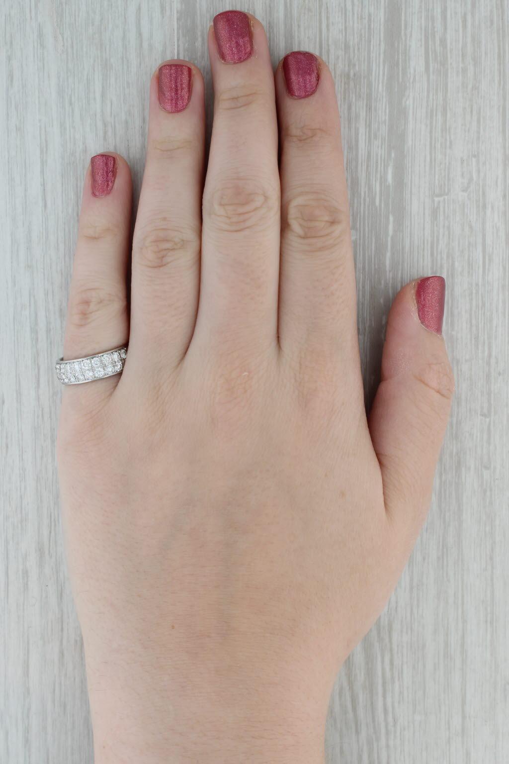 Anneau d'éternité empilable de 2,88 carats en platine 950, taille 7 en vente 4