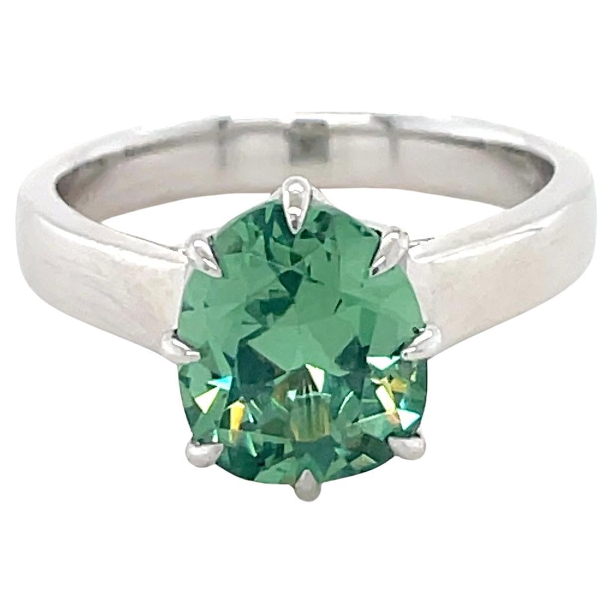 2.89 Carat Demantoid Garnet Ring