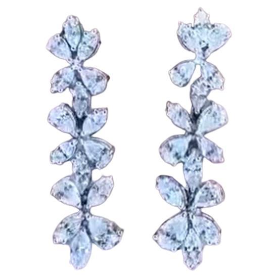 2.89 Carat Diamonds 18K Gold Earrings