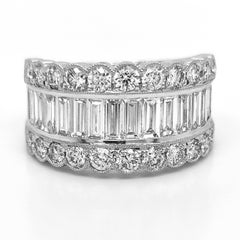 Anillo de oro blanco con diamante blanco de 2,89 quilates