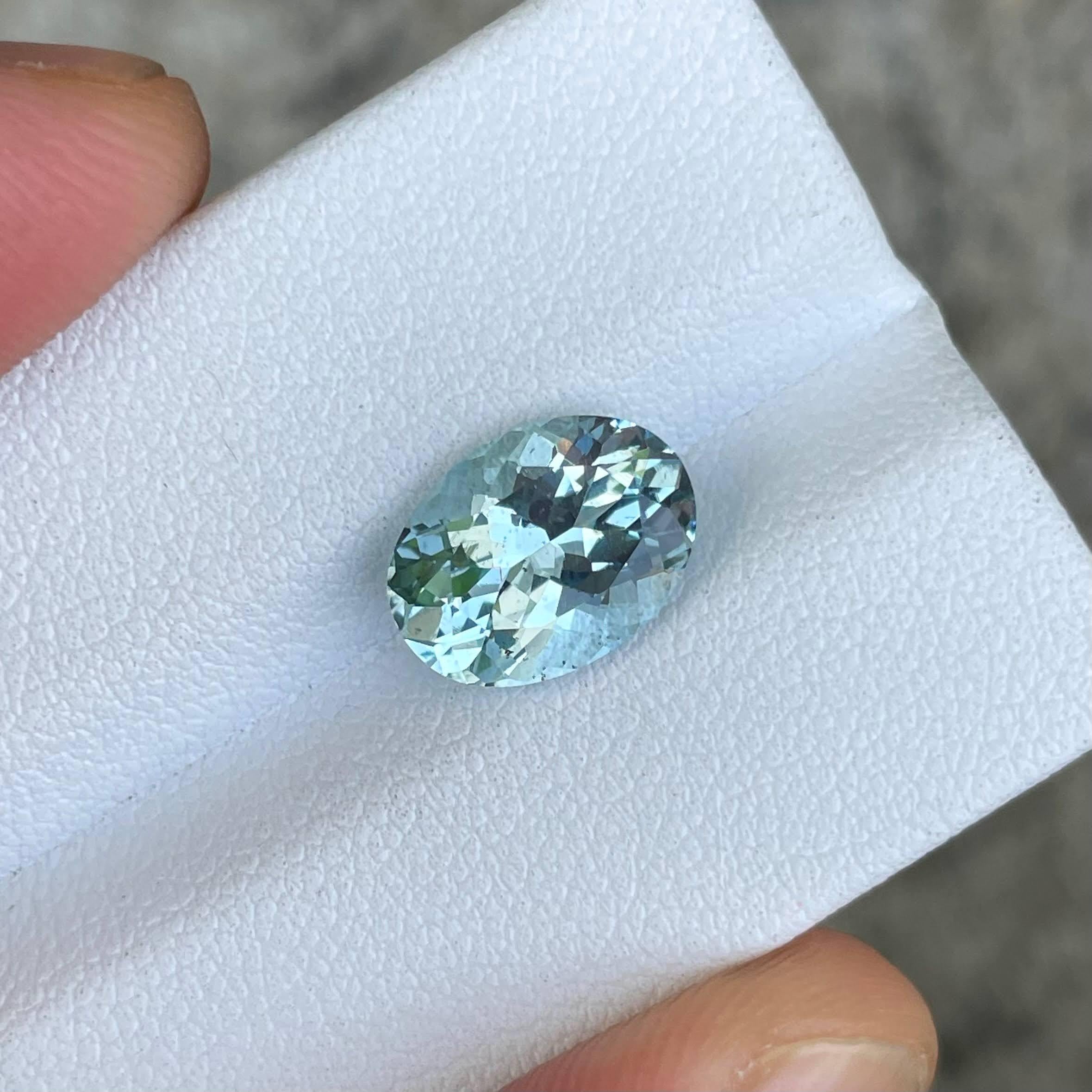 Femenino o masculino 2.89 quilates Piedra Aguamarina Azul Talla Ovalada Piedra Preciosa Africana Natural en venta