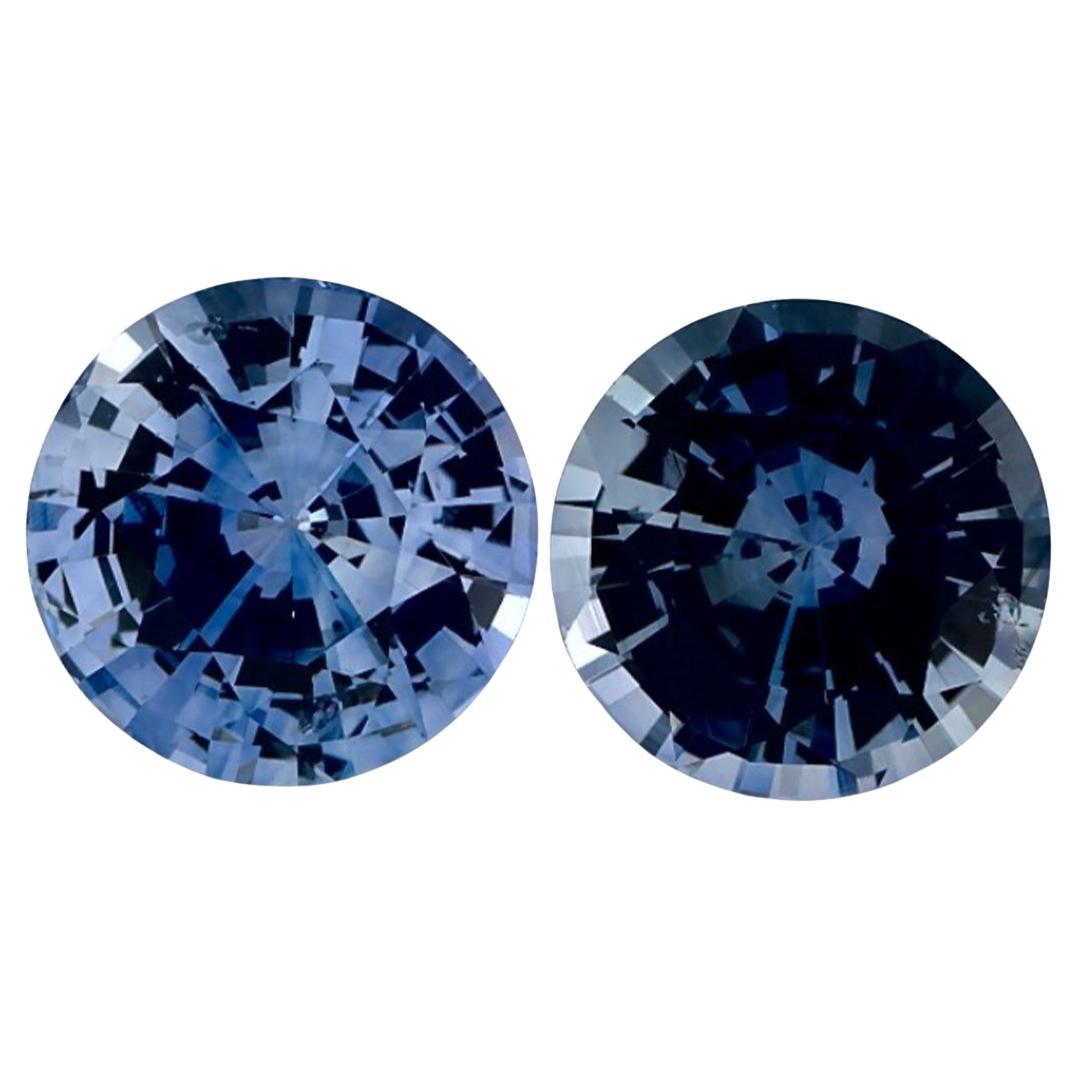2.89 Ct Blue Sapphire Round Loose Gemstone