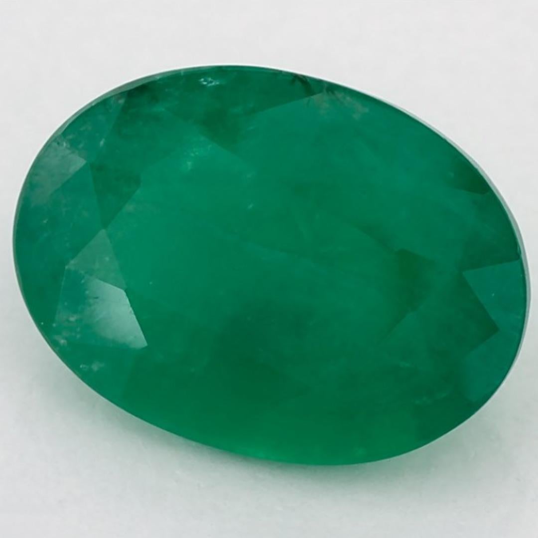 Taille ovale 2.89 Ct Emerald Oval Loose Gemstone (pierre précieuse en vrac) en vente