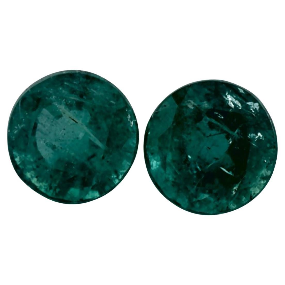 2.89 Ct Emerald Round Loose Gemstone For Sale