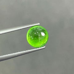 2.89 Ct  Natural Russia Demantoid cabochon open green eye clean Gemstone