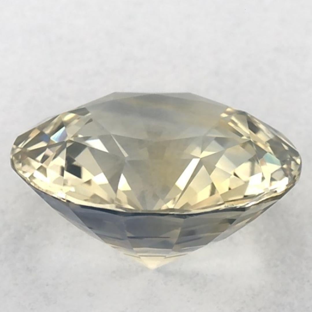 2.89 Ct Yellow Sapphire Round Loose Gemstone In New Condition For Sale In Fort Lee, NJ