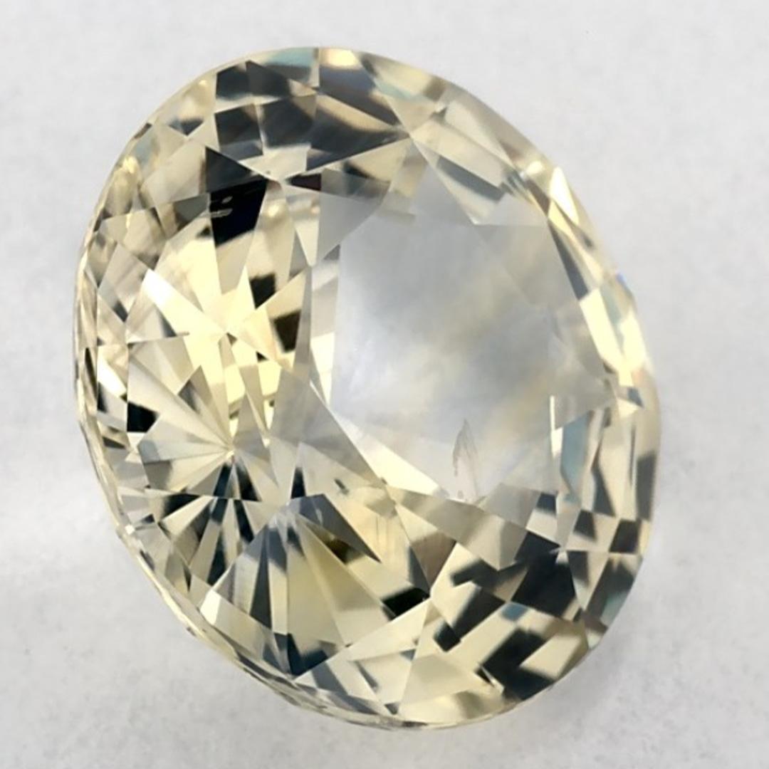 2.89 Ct Yellow Sapphire Round Loose Gemstone For Sale 2