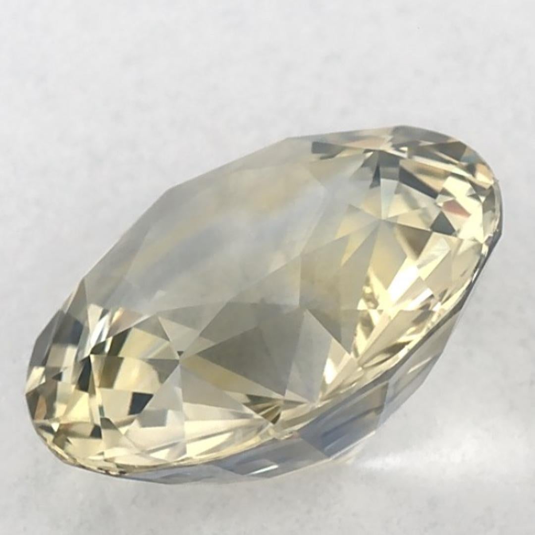 2.89 Ct Yellow Sapphire Round Loose Gemstone For Sale 3