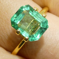 2.89ct Octagonal/Emerald Cut Green Emerald from Zambia