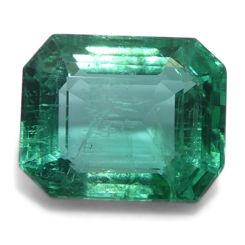 2.89ct Octagonal/Emerald Cut Green Emerald from Zambia (Émeraude verte de Zambie) Neuf - En vente à Toronto, Ontario