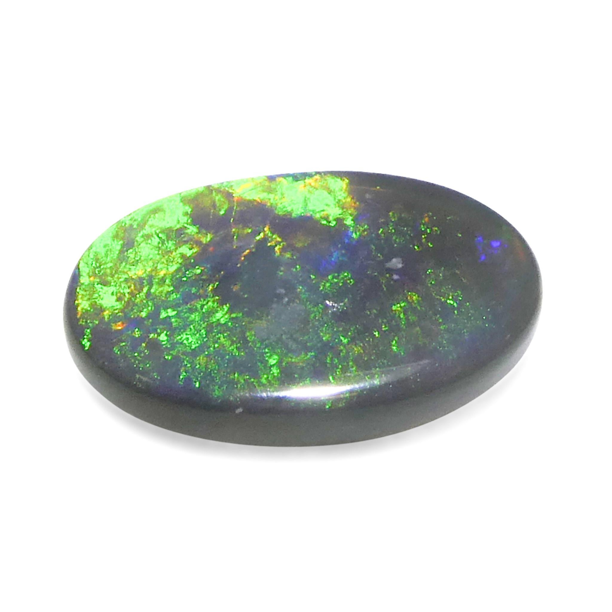 da uomo o donna 2,89ct Opale grigio ovale cabochon dall'Australia in vendita