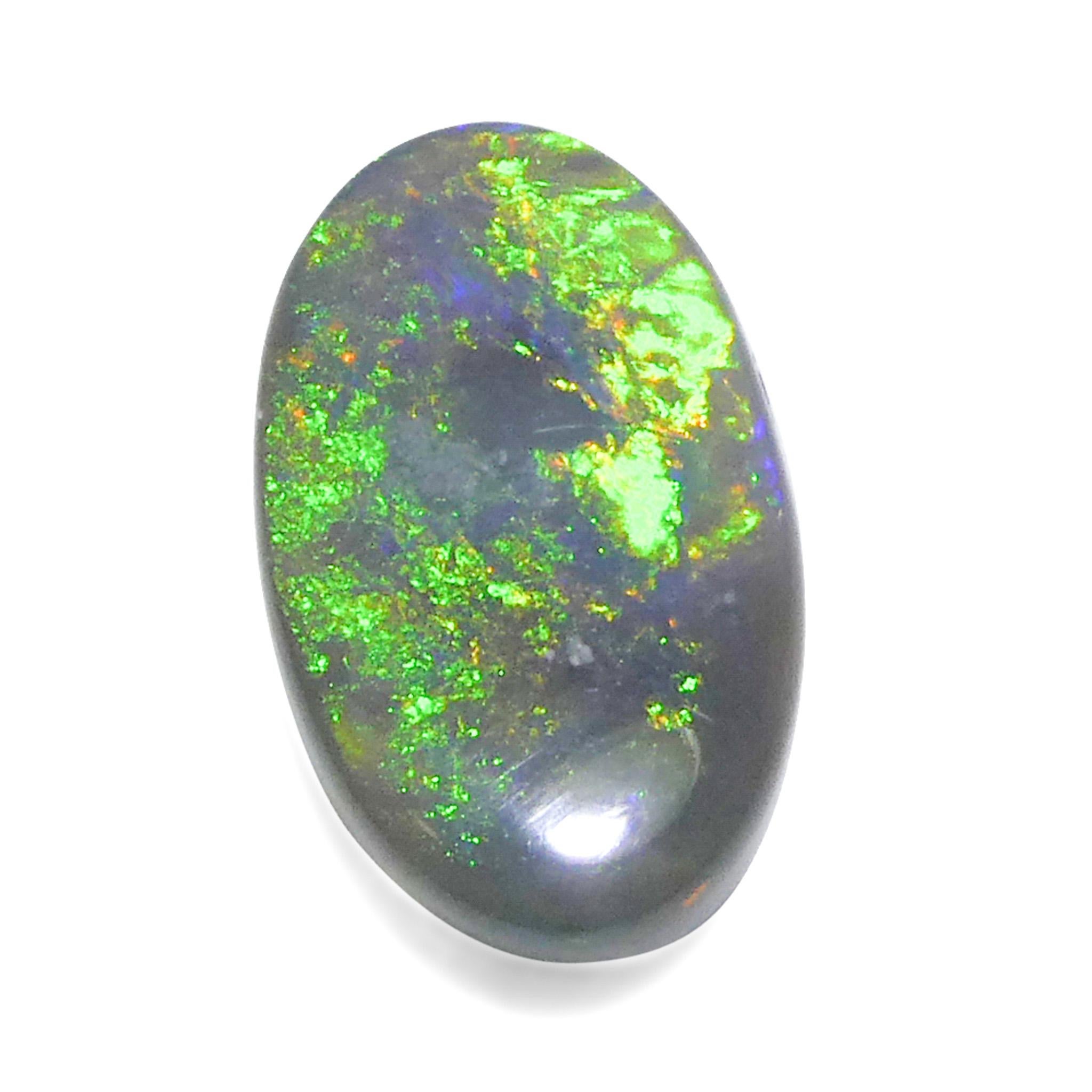 2,89ct Opale grigio ovale cabochon dall'Australia in vendita 2