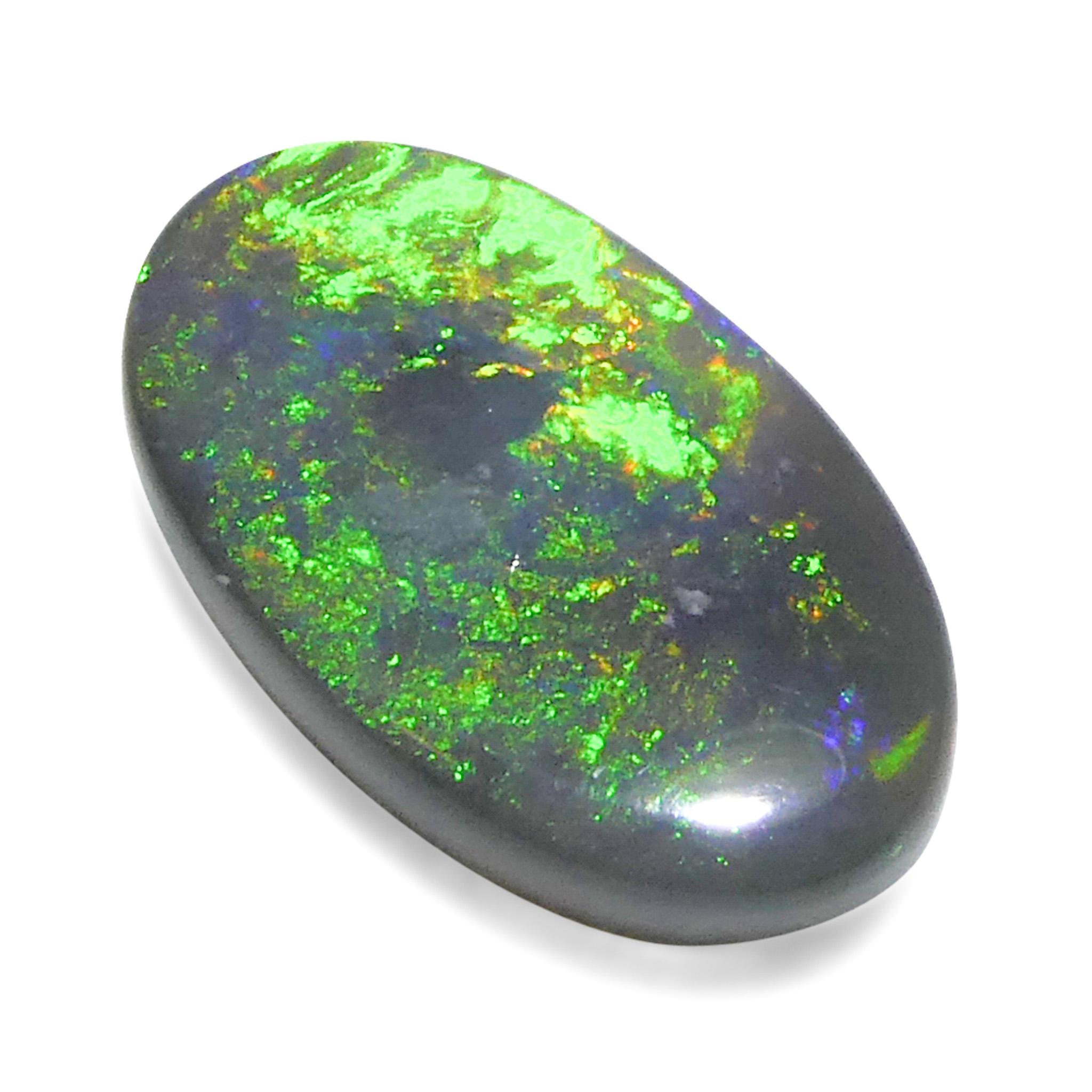 2,89ct Opale grigio ovale cabochon dall'Australia in vendita 3