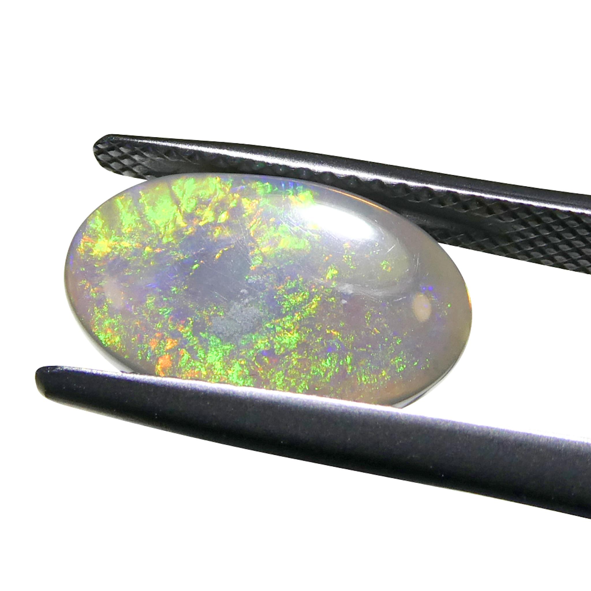 2,89ct Opale grigio ovale cabochon dall'Australia in vendita 6