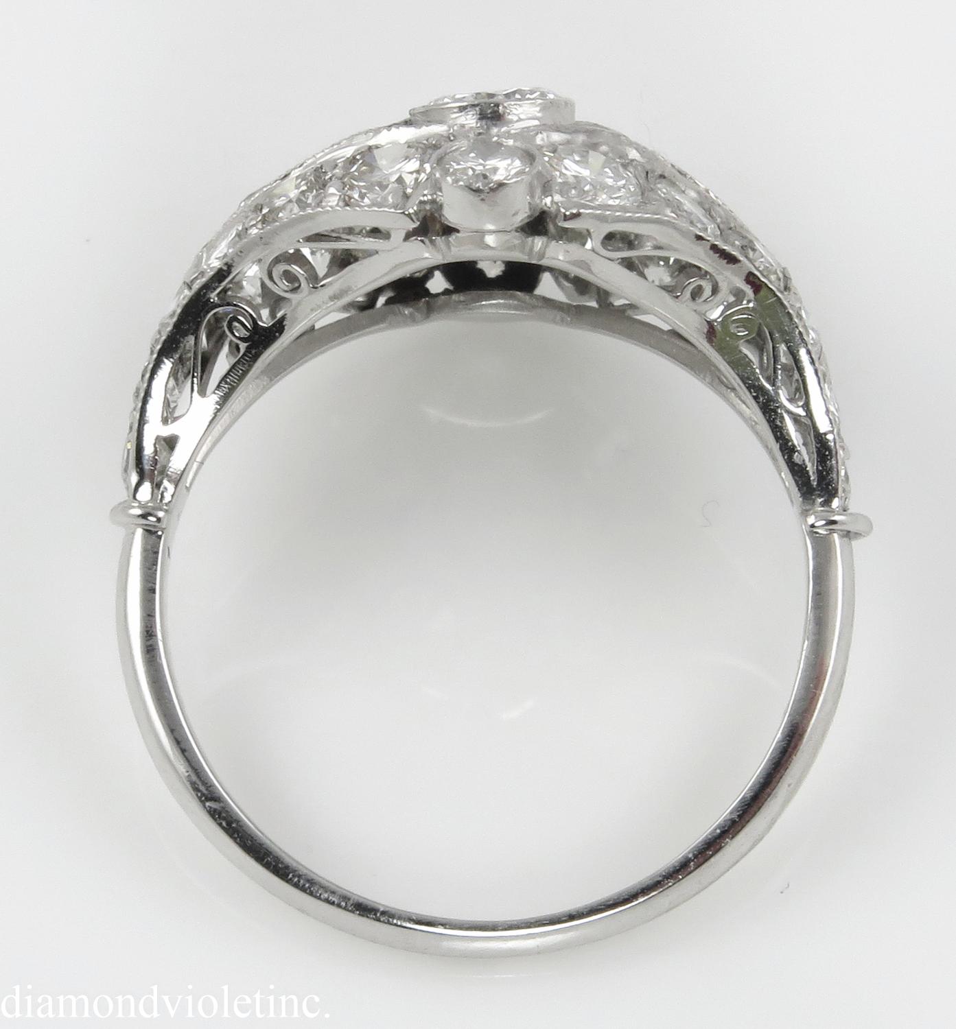 2.89 Carat Round Diamond Anniversary Wedding Platinum Ring EGL, USA 1