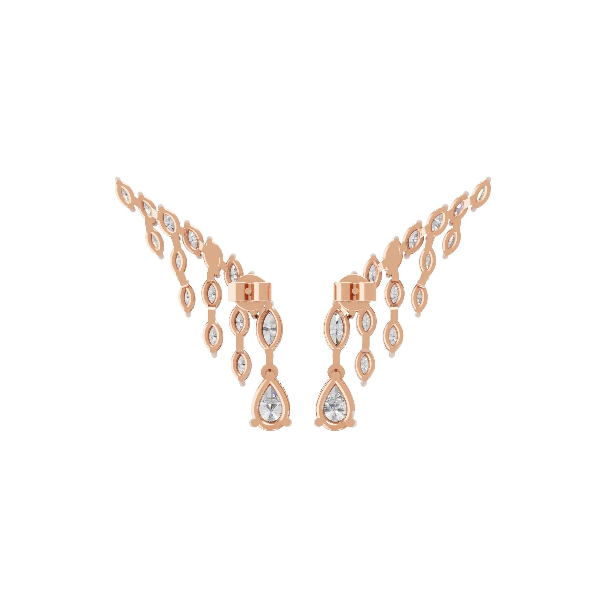 Fundidos en oro de 18 quilates, estos exquisitos pendientes están engastados con 2,89 quilates de brillantes diamantes. El diamante es una piedra de nacimiento de abril y se cree que aumenta la confianza y potencia la creatividad. Un regalo