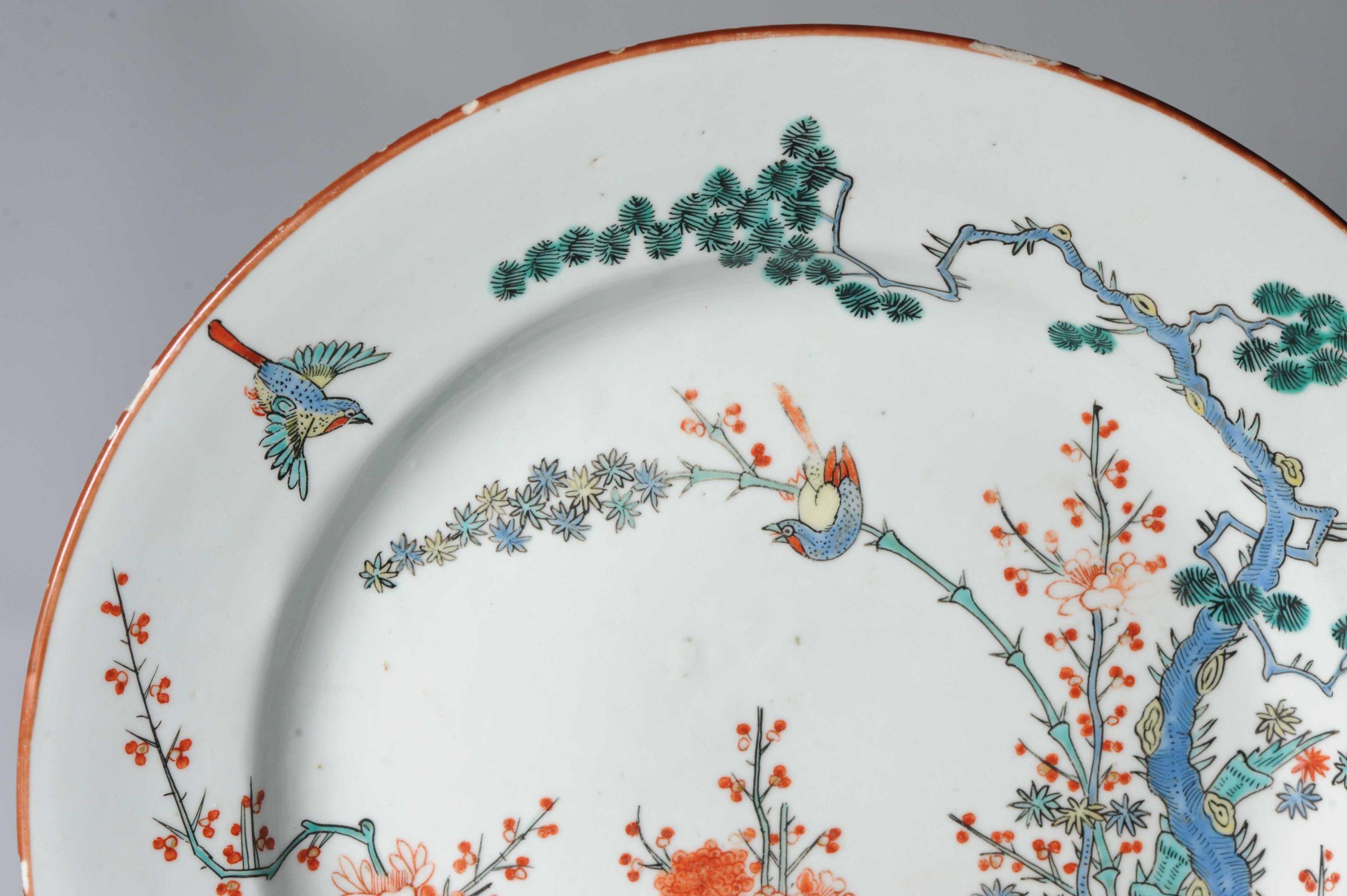 High Quality 18 Century Kangxi Period Chinese Porcelain Kakiemon Plate Dutch For Sale 5