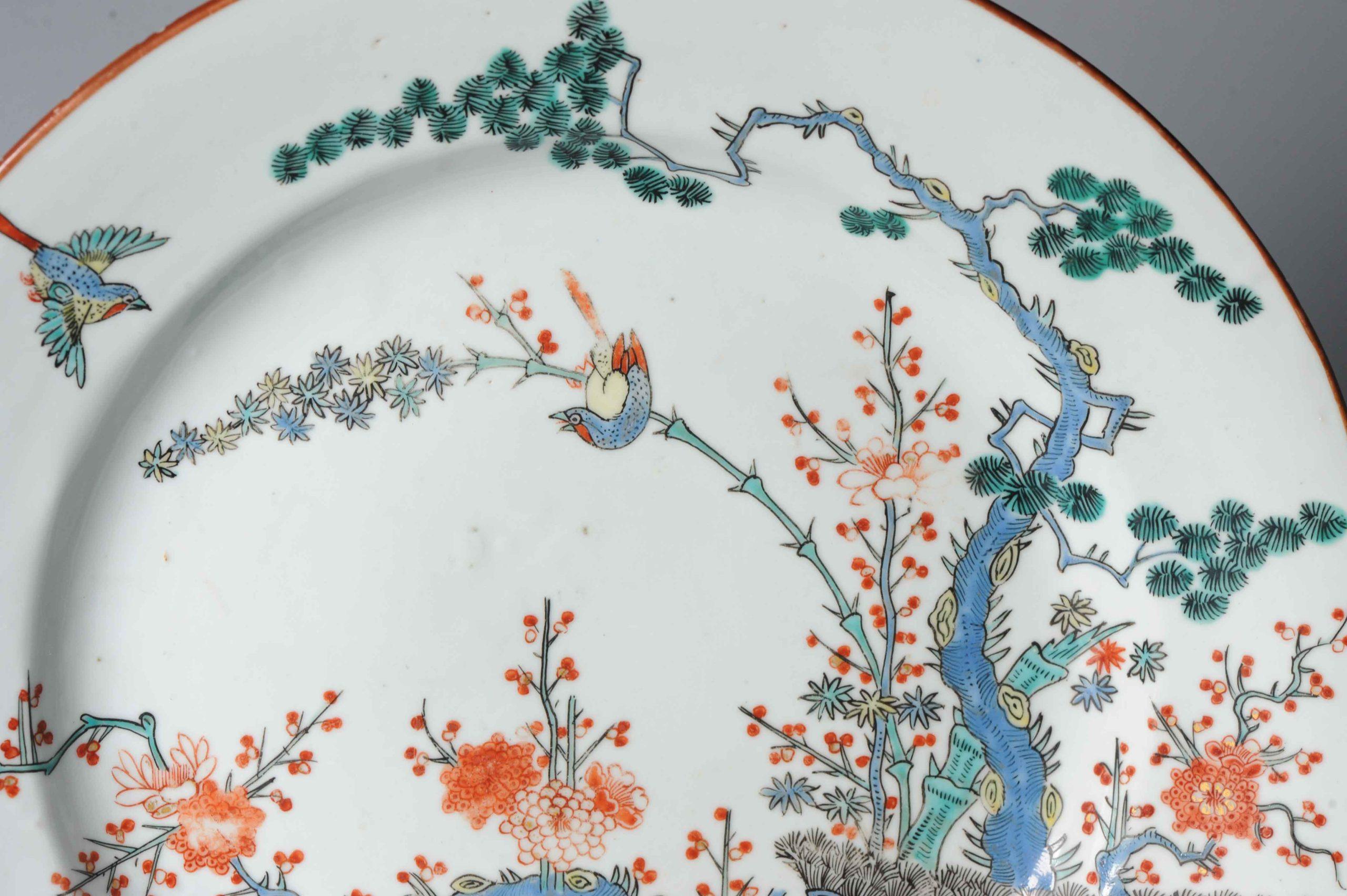 High Quality 18 Century Kangxi Period Chinese Porcelain Kakiemon Plate Dutch For Sale 2
