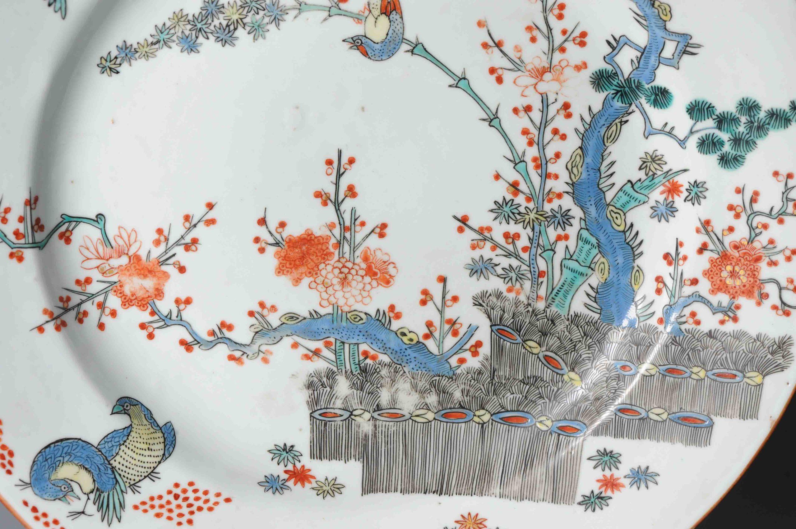 High Quality 18 Century Kangxi Period Chinese Porcelain Kakiemon Plate Dutch For Sale 3