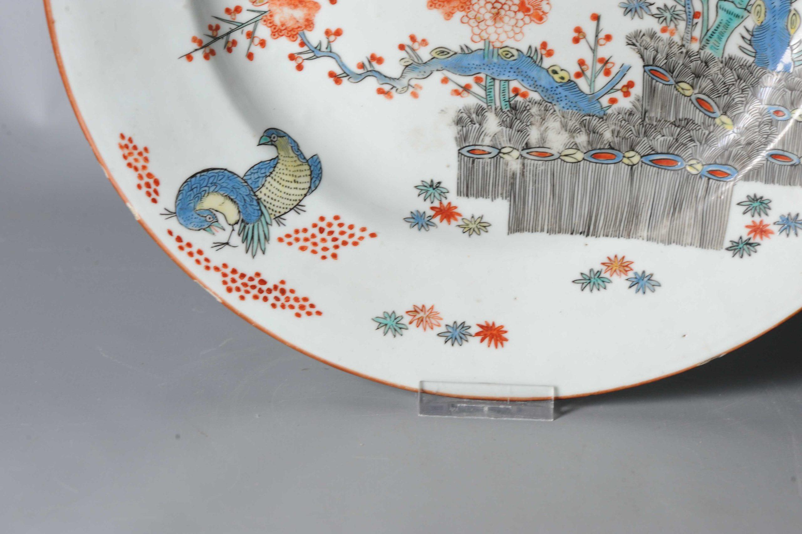 High Quality 18 Century Kangxi Period Chinese Porcelain Kakiemon Plate Dutch For Sale 4