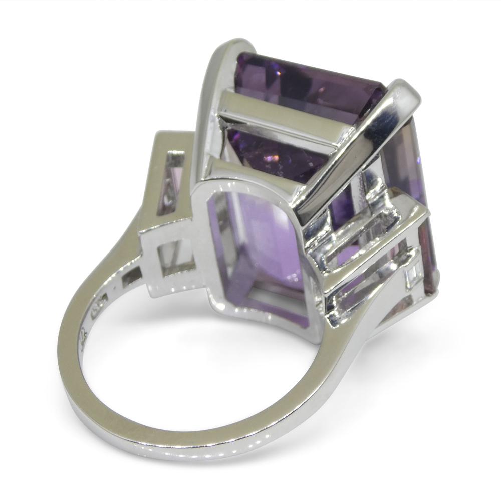 28ct Ametrine, Tourmaline and Diamond Cocktail Ring Set in 14k White Gold In New Condition For Sale In Toronto, Ontario