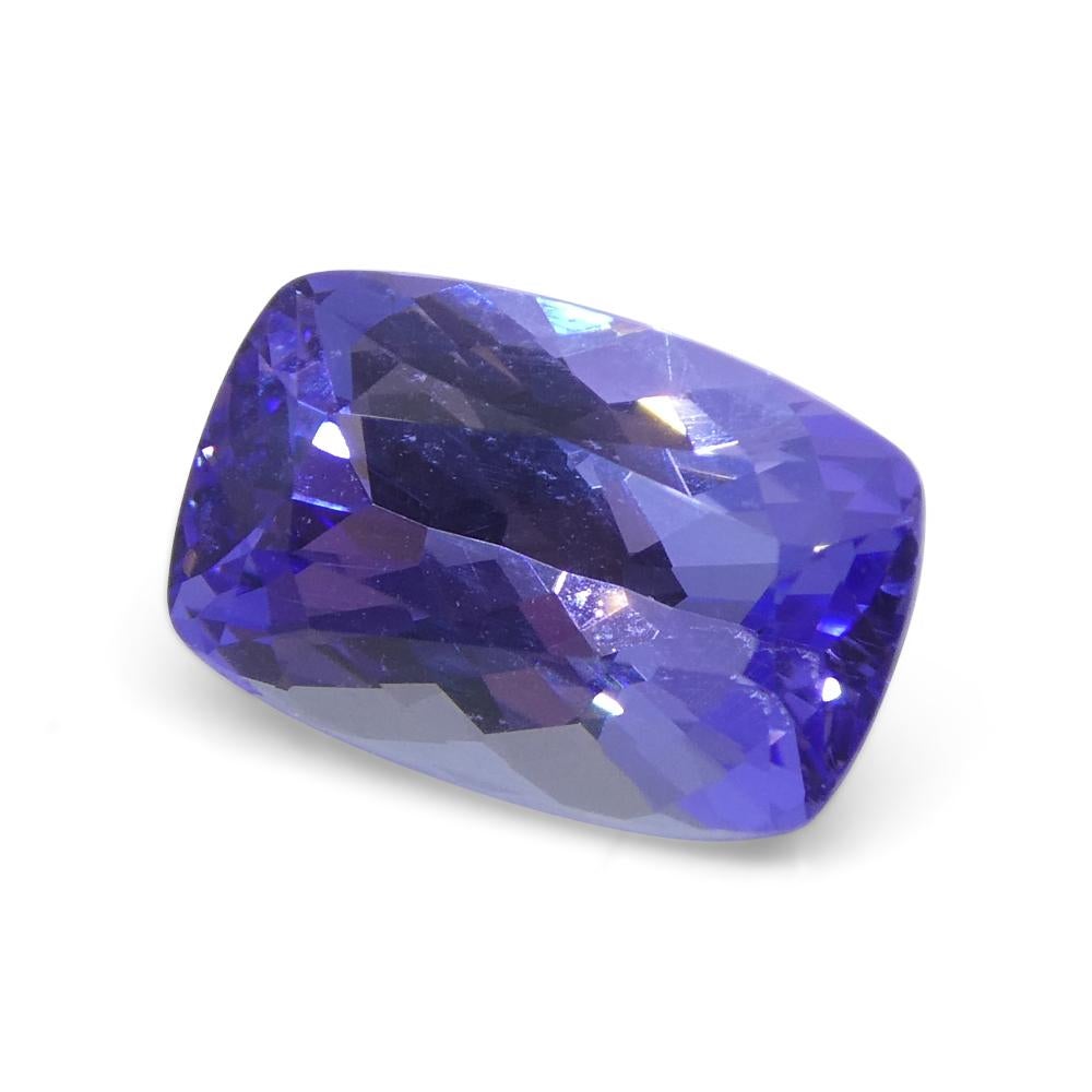 Women's or Men's 2.8ct Cushion Violet Blue Tanzanite from Tanzania For Sale