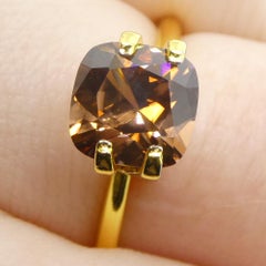 2.8ct Natural Earth Mined Cushion Master Orange Zircon from Sri Lanka