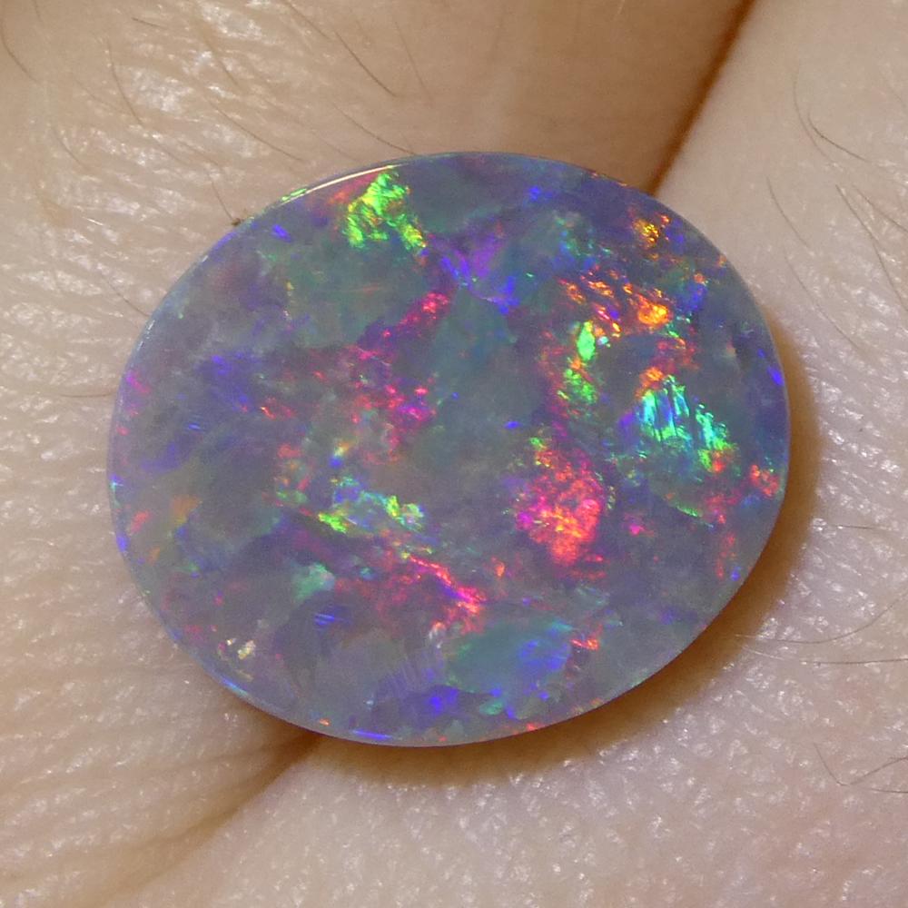 Opale grigio ovale cabochon 2,8ct dall'Australia in vendita 8