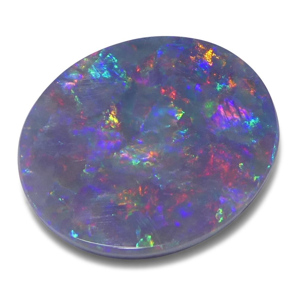 Opale grigio ovale cabochon 2,8ct dall'Australia in vendita 1