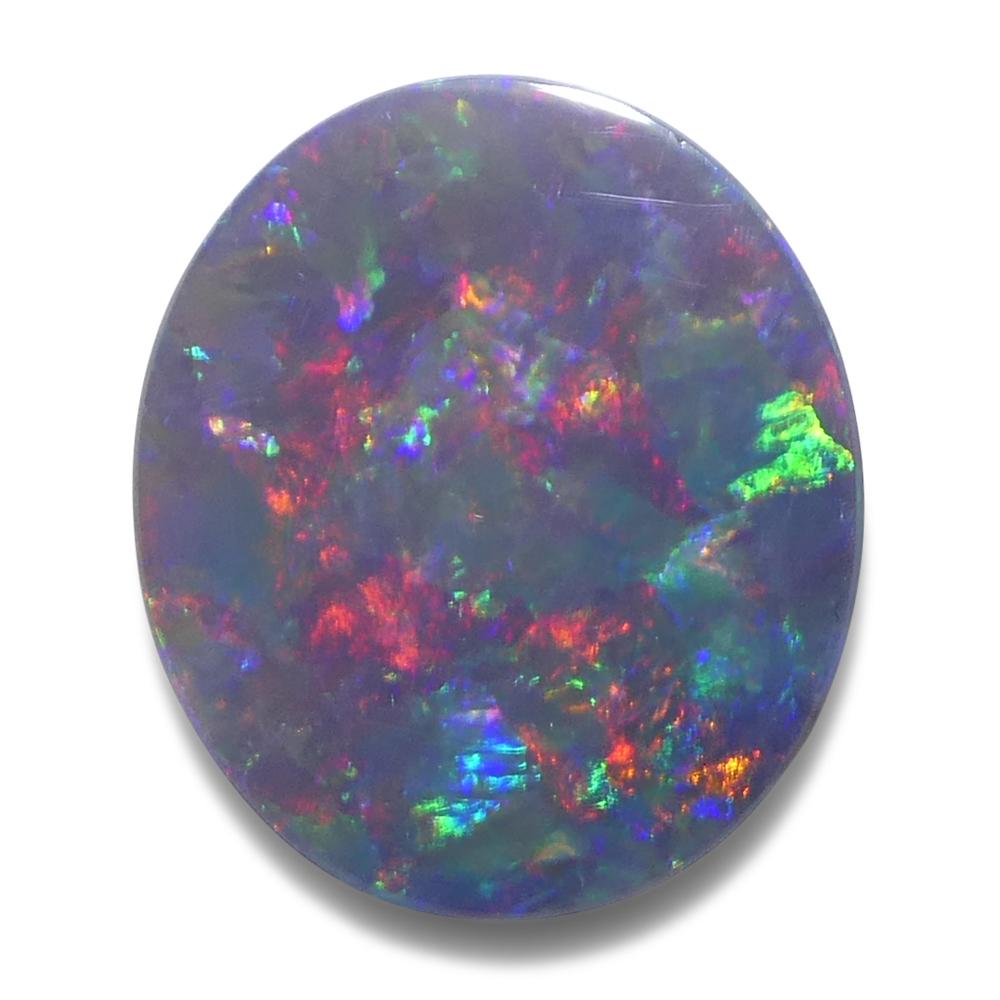 Opale grigio ovale cabochon 2,8ct dall'Australia in vendita 3