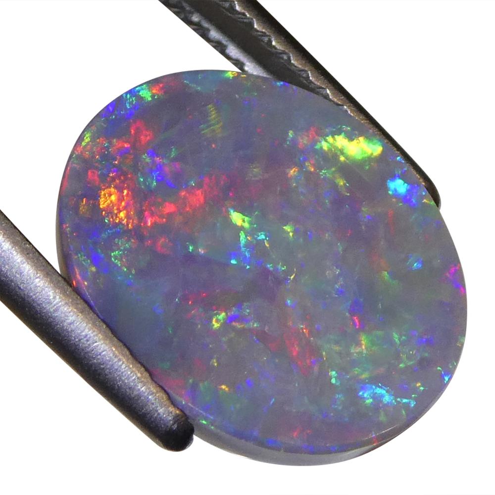 Opale grigio ovale cabochon 2,8ct dall'Australia In condizioni Nuovo in vendita a Toronto, Ontario