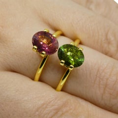 2.8ct Pair Oval Pink/Green Tourmaline