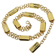 Cintura a catena placcata oro 28K Moschino anni '80