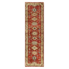 Tappeto orientale Runner in lana Karajeh rosso d'Auburn annodato a mano 2'8 "x10'
